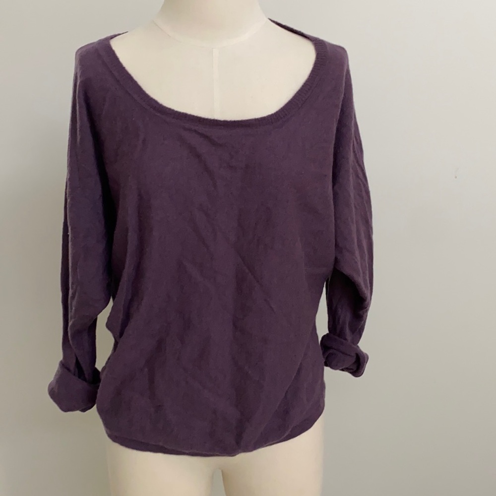 Feel the Piece one size purple cashmere sweater